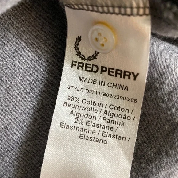 Fred Perry Women's Grey Polka-Dot Collared Knit Polo Dress - Picture 3 of 6